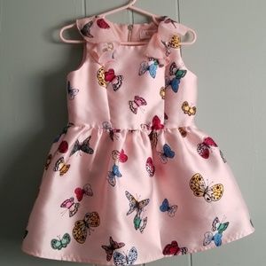 Pink dress with butterflies